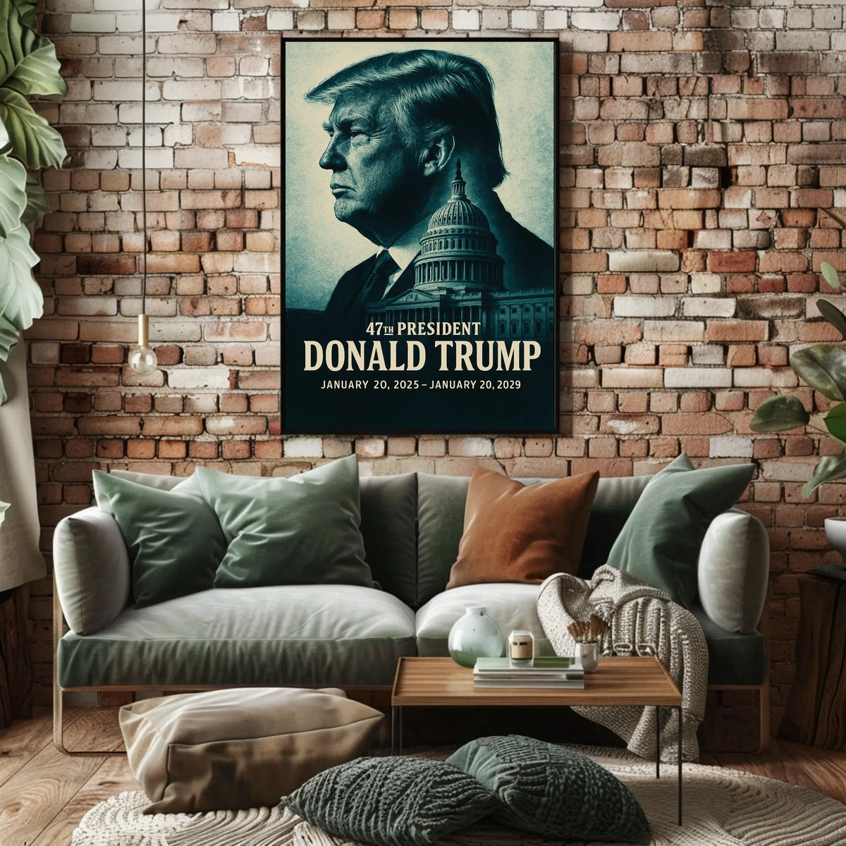 Iconic Donald Trump 47th President Leadership American History Scenic Art Poster
