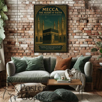 Mecca's Sacred Heartbeat: Cultural or Heritage Poster