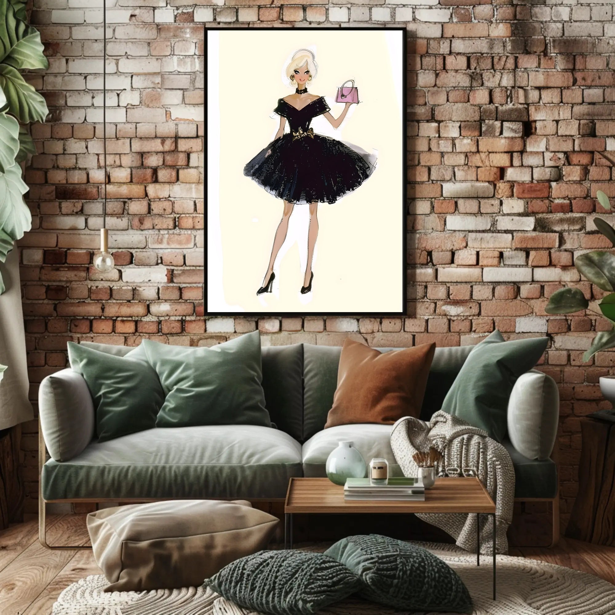 Fashion Illustration Elegant Evening Wear Poster