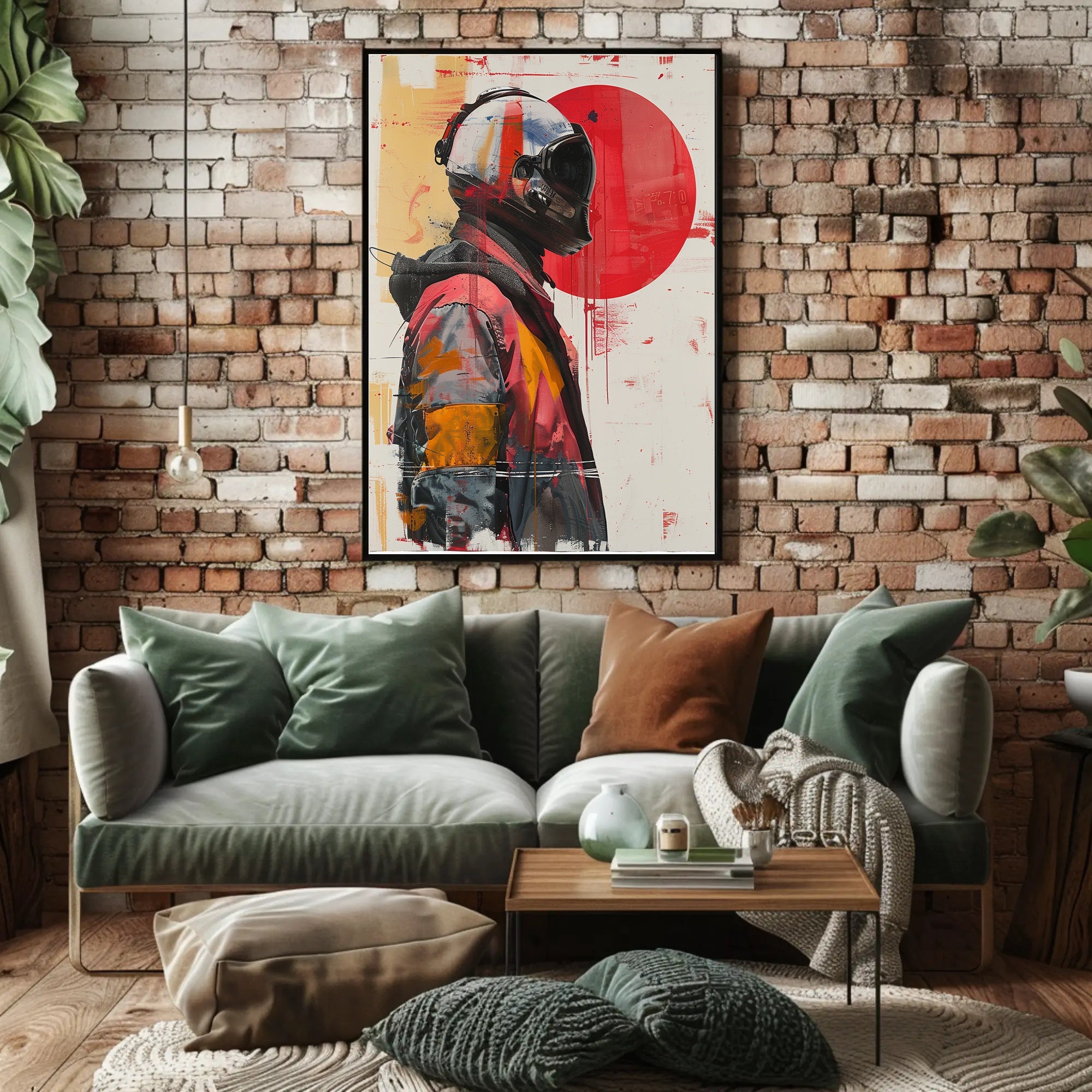 Astronaut In Abstract Art Print Poster For Home Decor PosterGoat