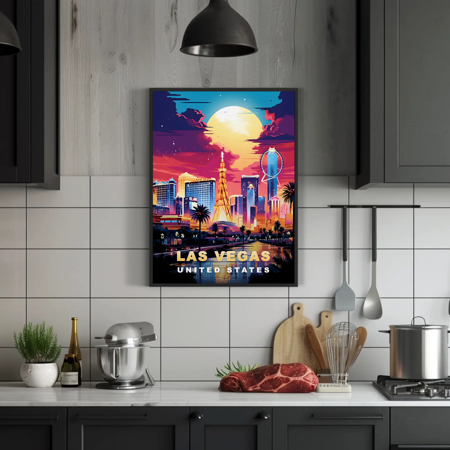 Las Vegas Vintage Travel Poster