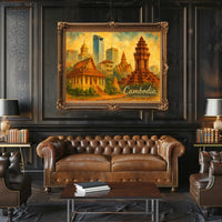 Cambodia A Cultural Collage Poster