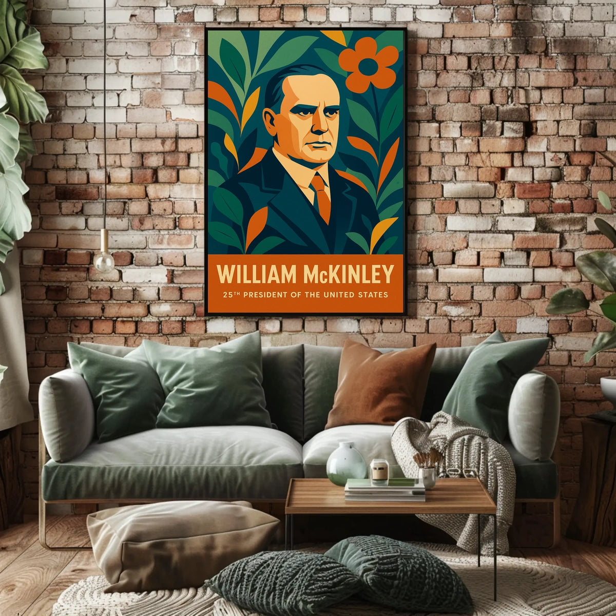 William McKinley Presidential Portrait Patriotic Vintage Retro Eighties Pop Art Poster