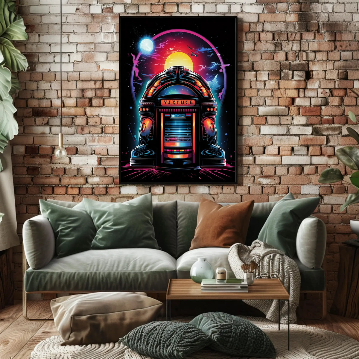 Retro Futuristic Jukebox Poster