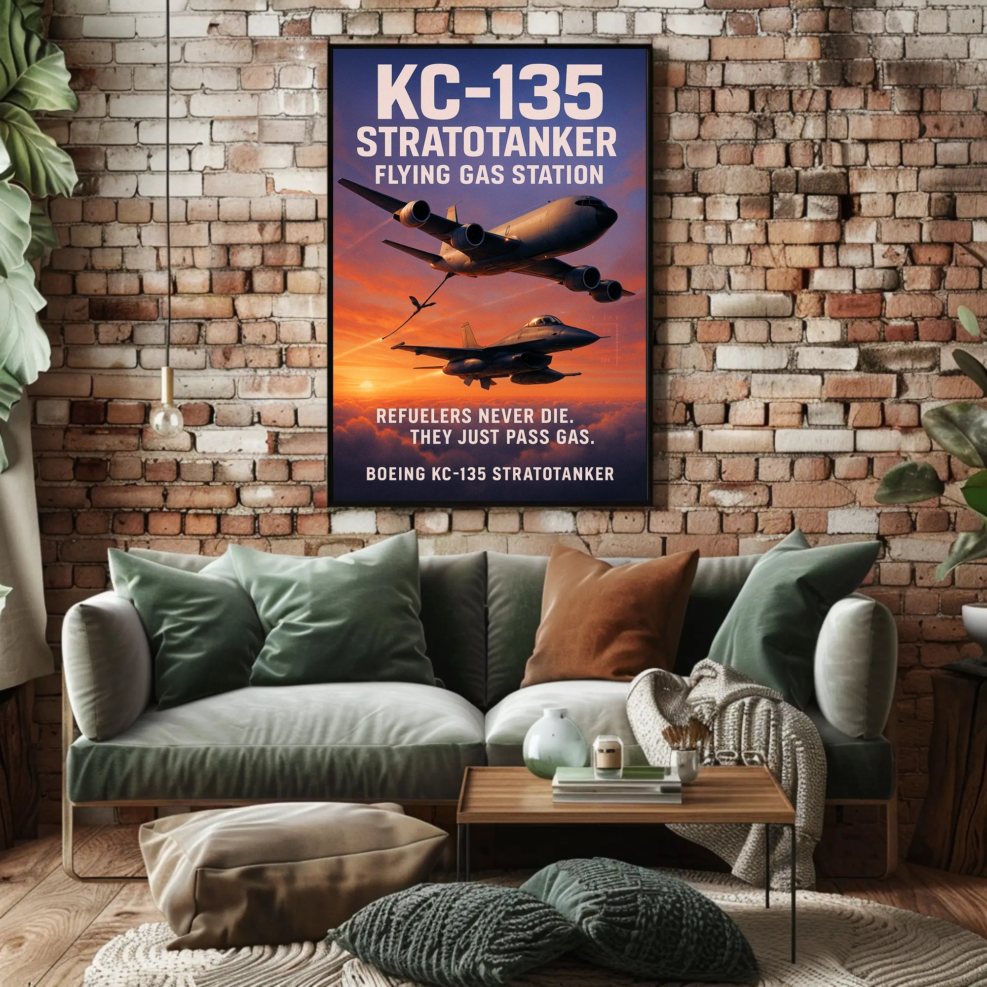 KC-135 Stratotanker Flying Gas Station Poster PosterGoat