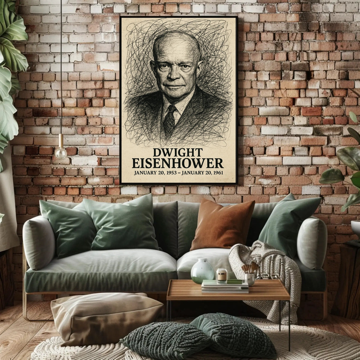 Dwight Eisenhower Vintage Patriotic Poster