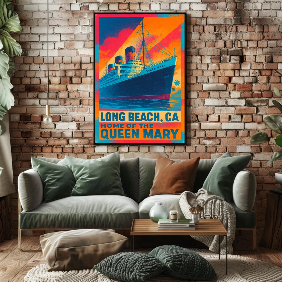 Long Beach, CA Home of the Queen Mary Poster