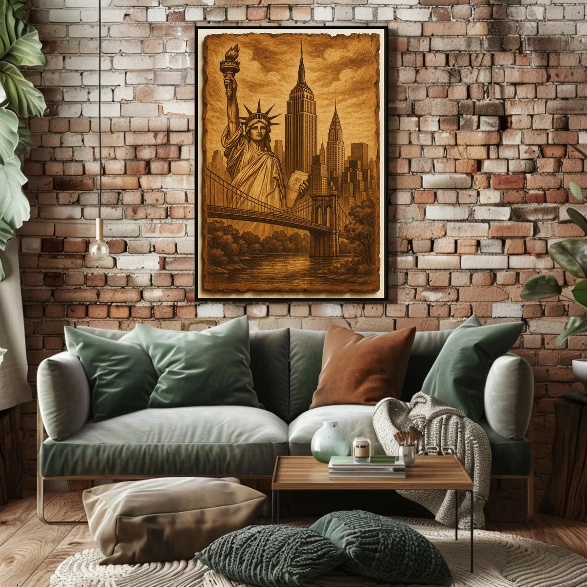 Timeless New York City Landmarks Poster Vintage Wall Art