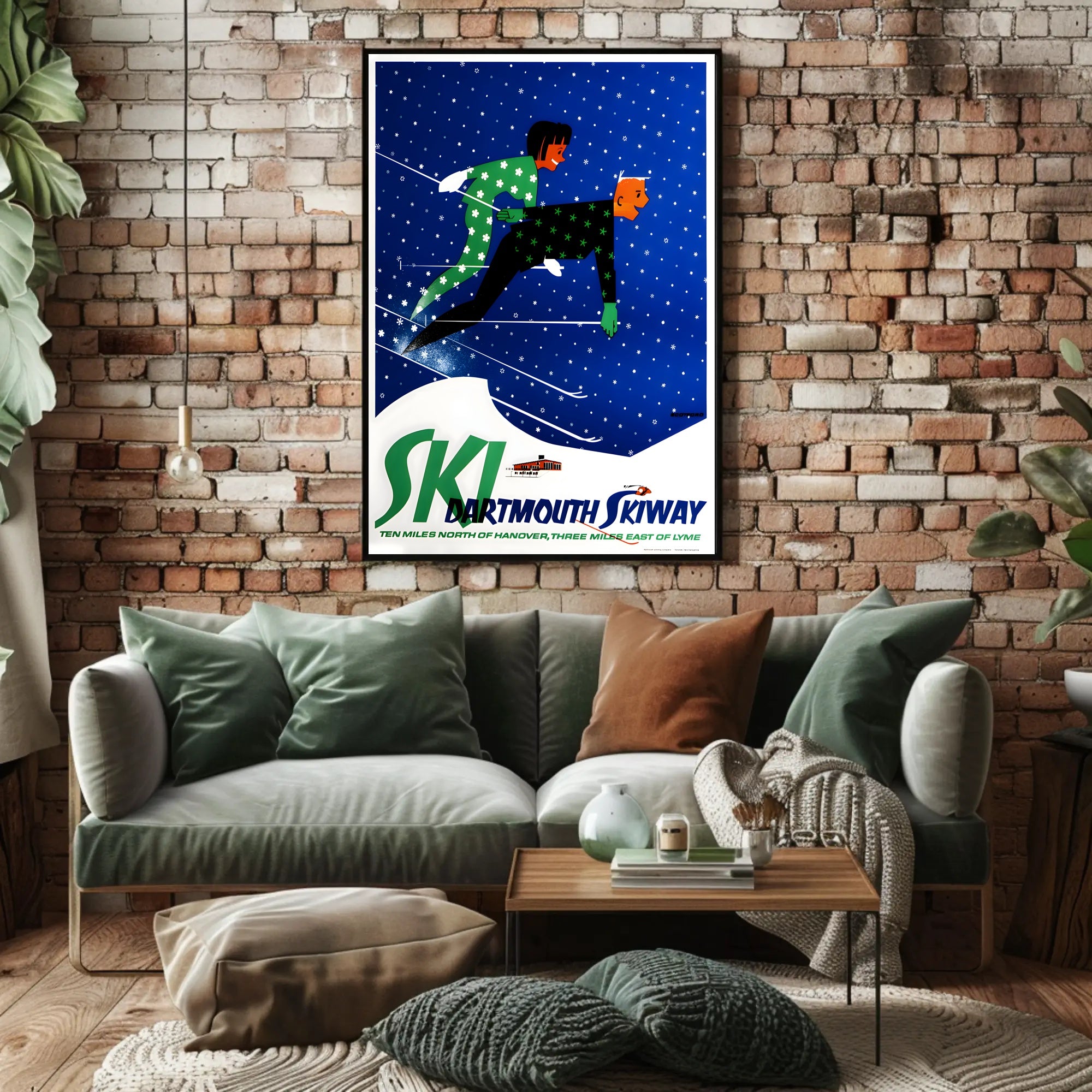 Dartmouth Skiway Vintage Sports Poster PosterGoat