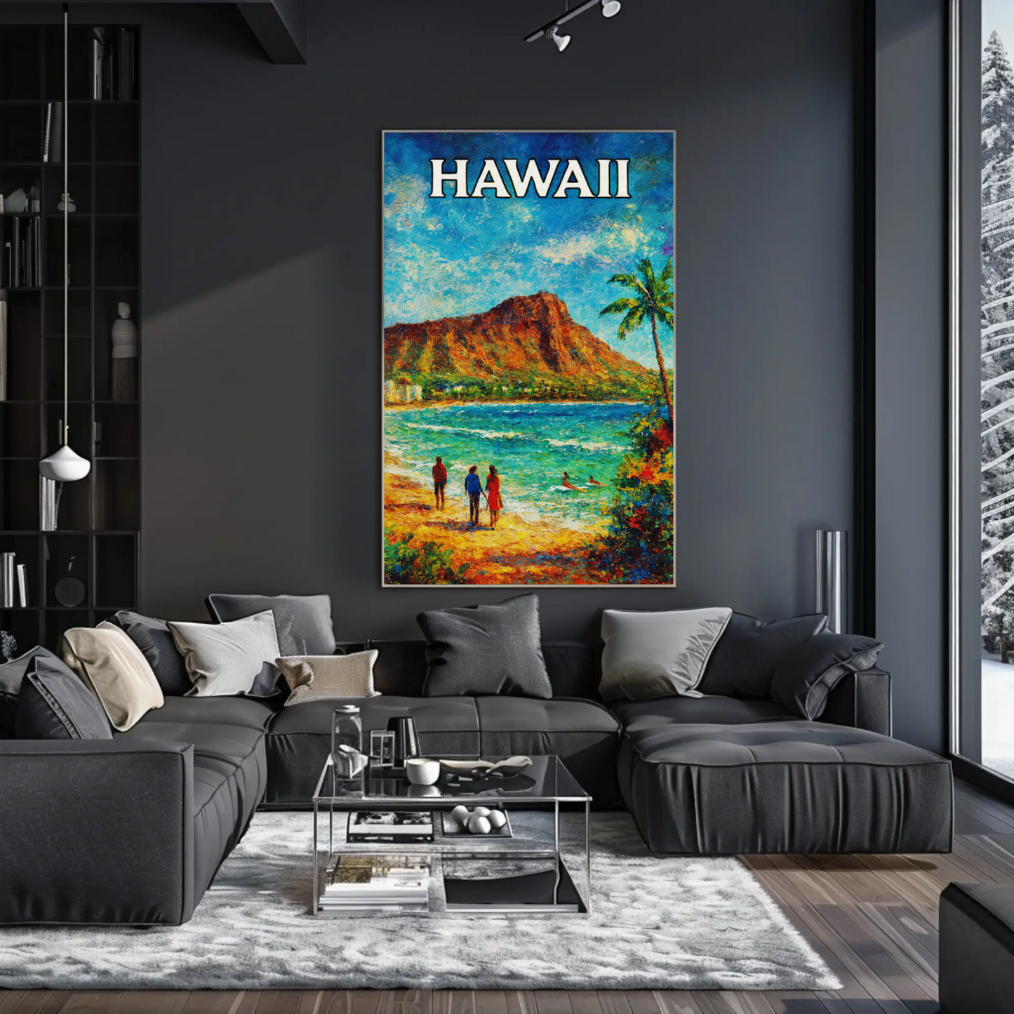 Hawaii Diamond Head Beach Walk Landscape Poster