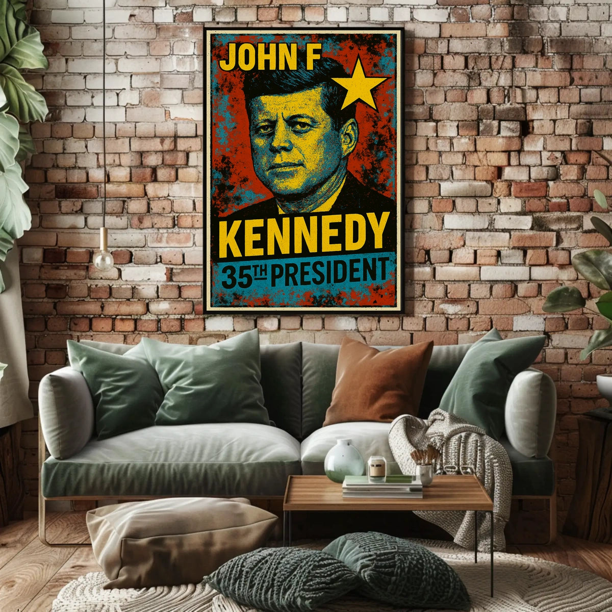 John F. Kennedy 35th President of the United States Graffiti Pop Art Poster