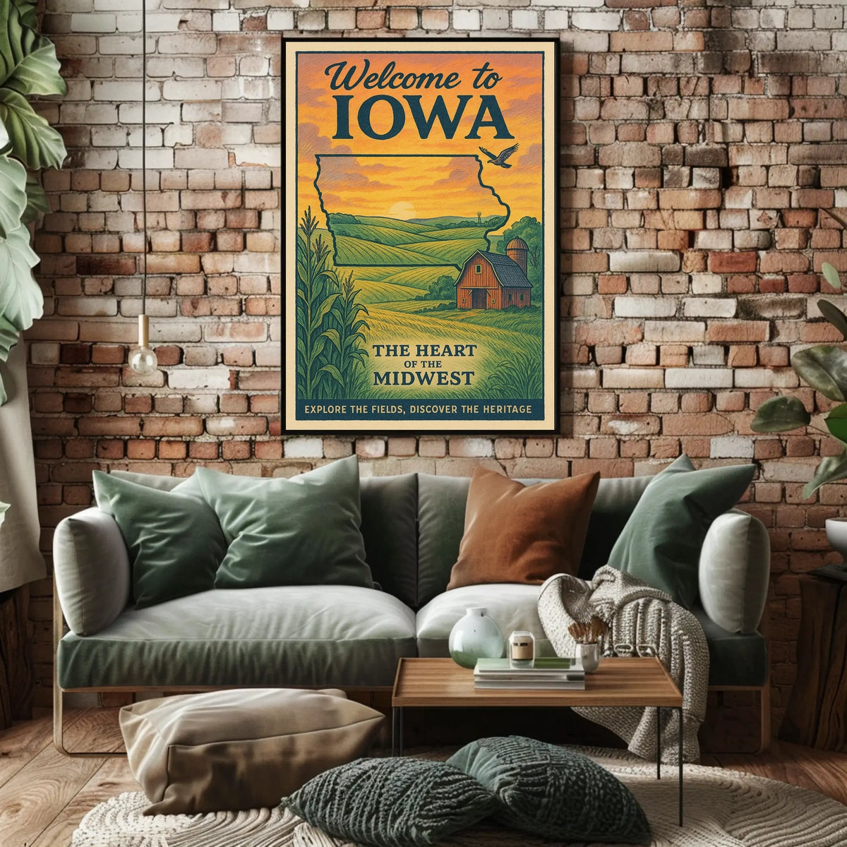 Welcome to Iowa The Heart of the Midwest Poster
