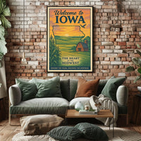 Welcome to Iowa The Heart of the Midwest Poster