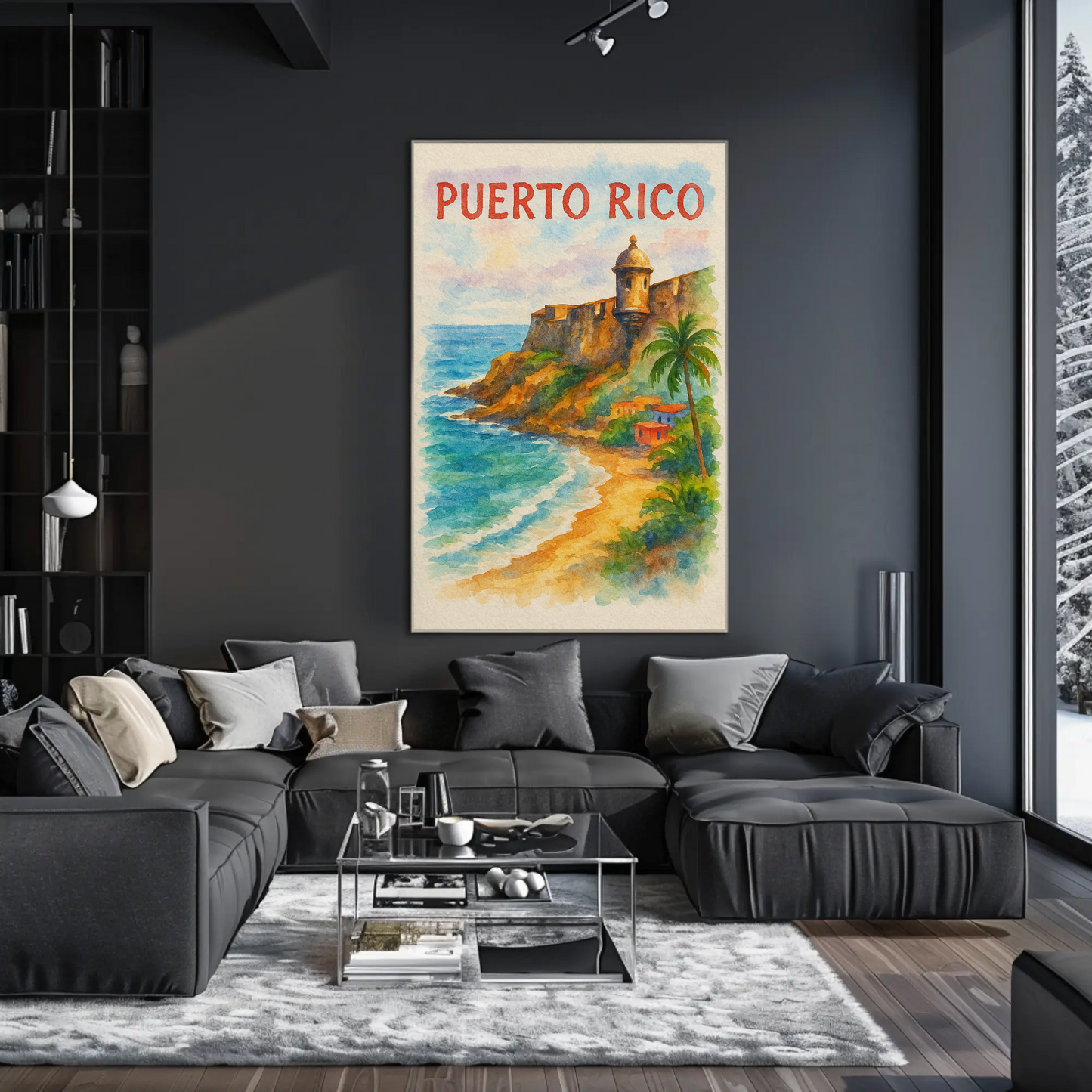 Puerto Rico Coastal Fort Travel Poster