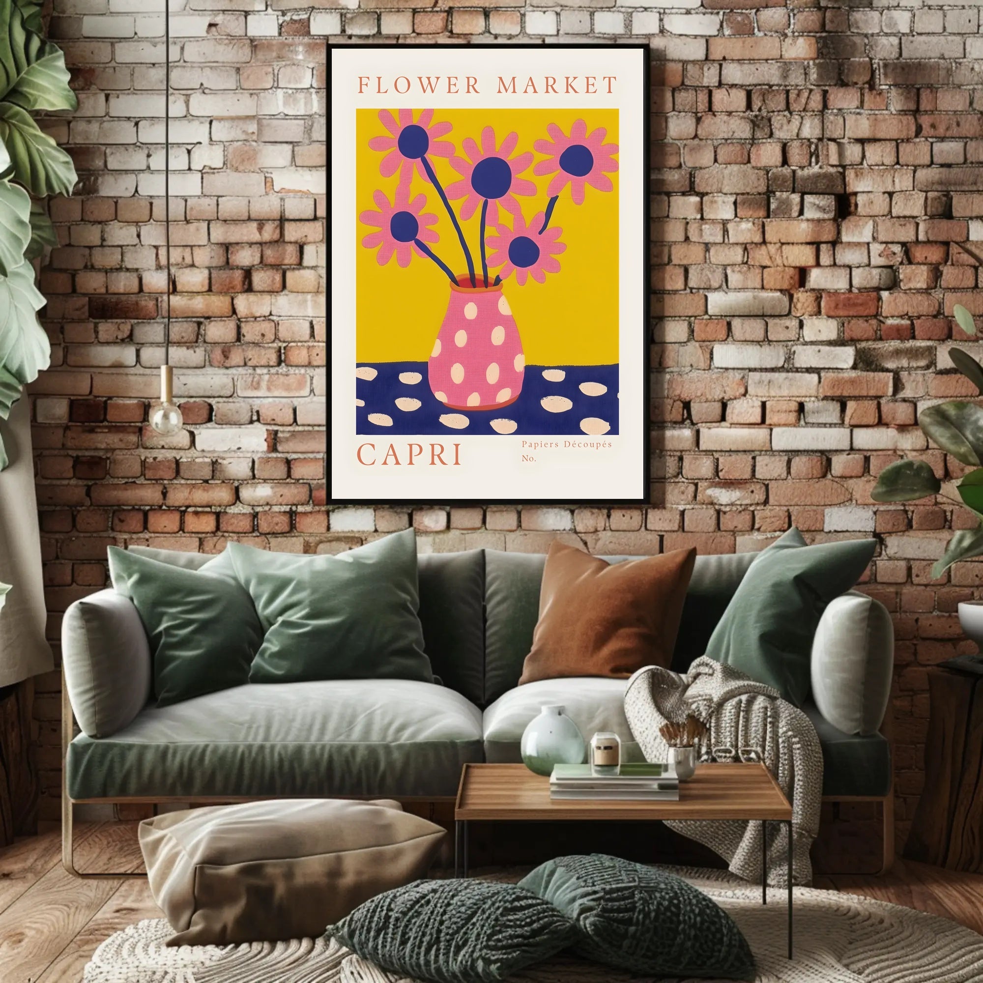 Flower Market Capri Poster