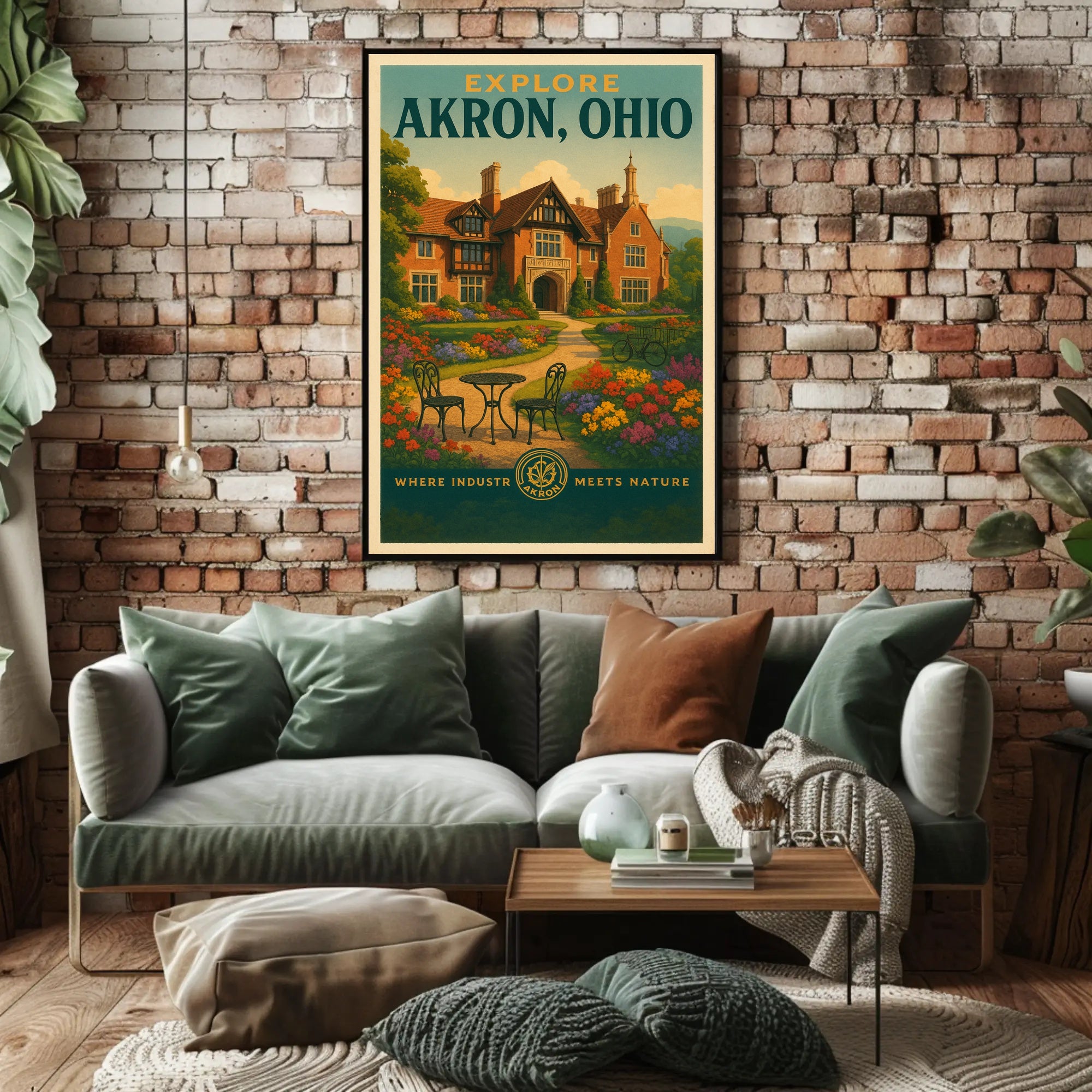 Explore Akron, Ohio Poster