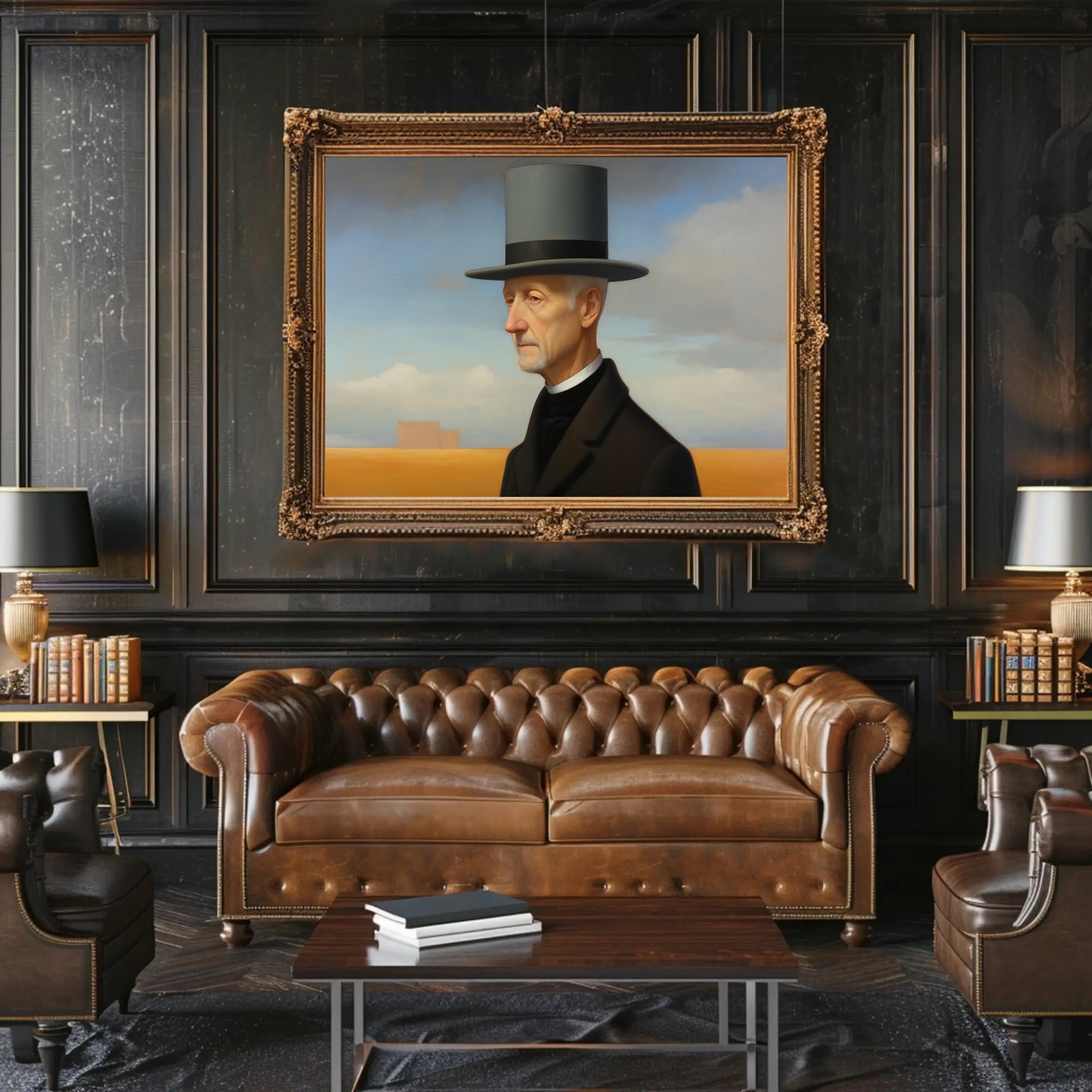 Timeless Elegance: Man in Top Hat Historical Poster