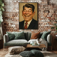 Ronald Reagan Caricature Poster PosterGoat