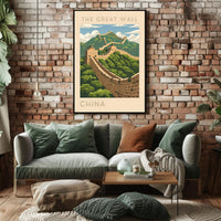 The Great Wall of China Travel Scenic Poster