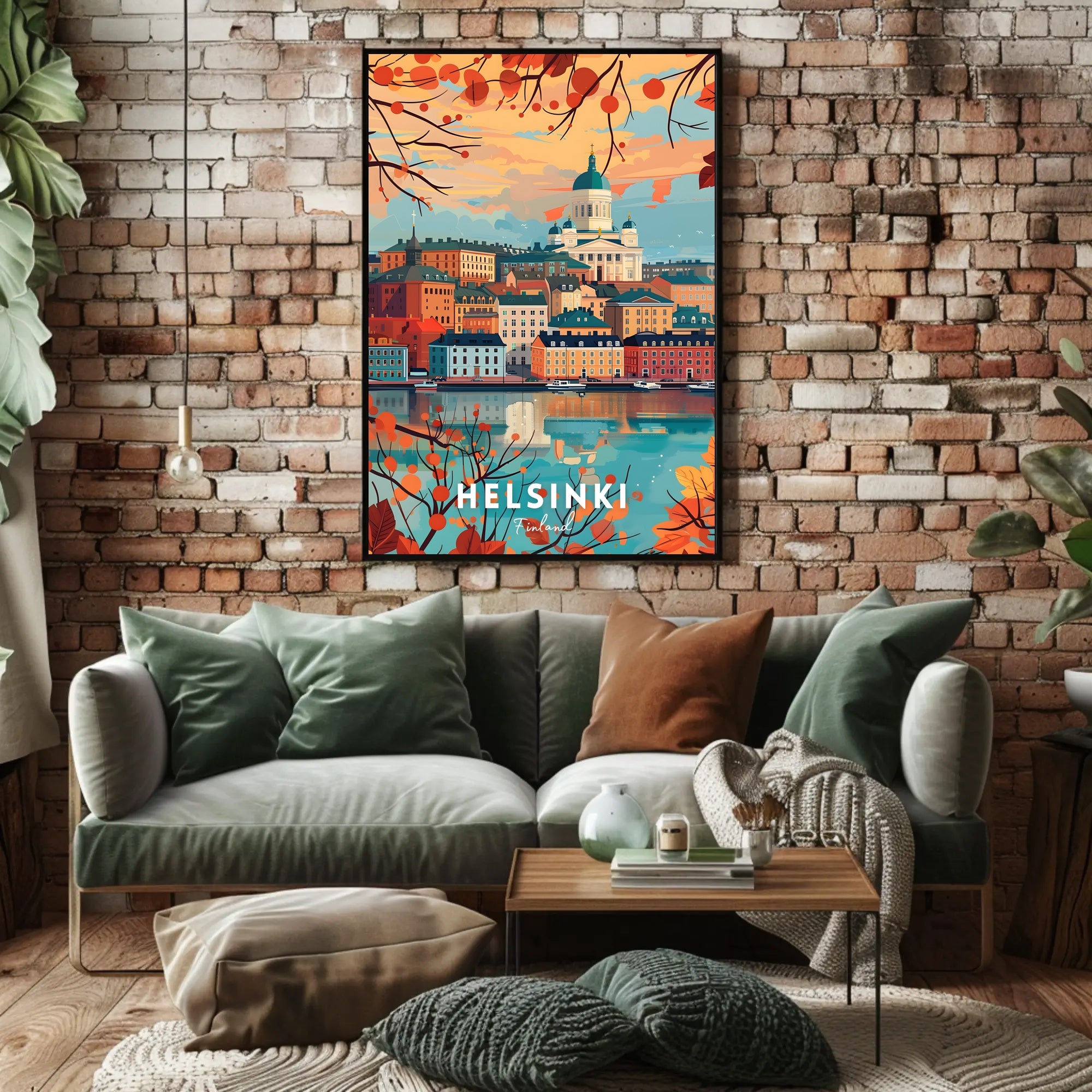 Helsinki Autumn Cityscape: Urban or Cityscape Poster