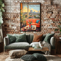 Cozy Houston Living Room View Poster
