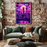 Dallas Skyline at Dusk Poster
