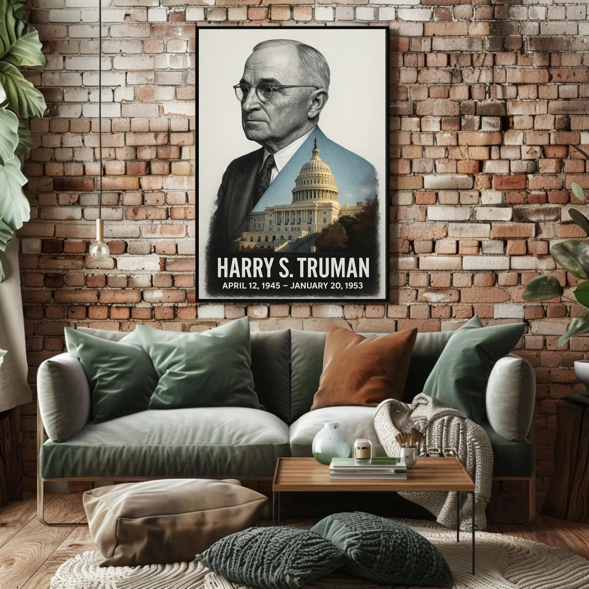 Harry S. Truman 33rd President of the United States Reflections Poster