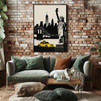 Iconic New York City Poster Bold Cityscape For Home Decor