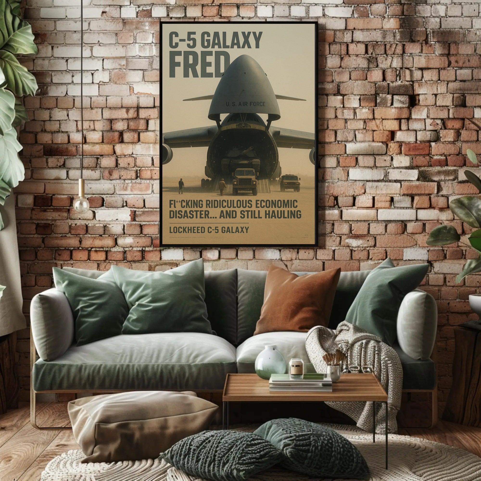 Military Aircraft with Tank U.S. Air Force Poster