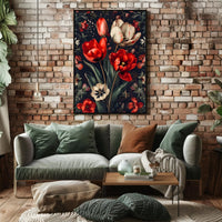 Botanical Elegance: Artistic Tulip Bouquet Poster