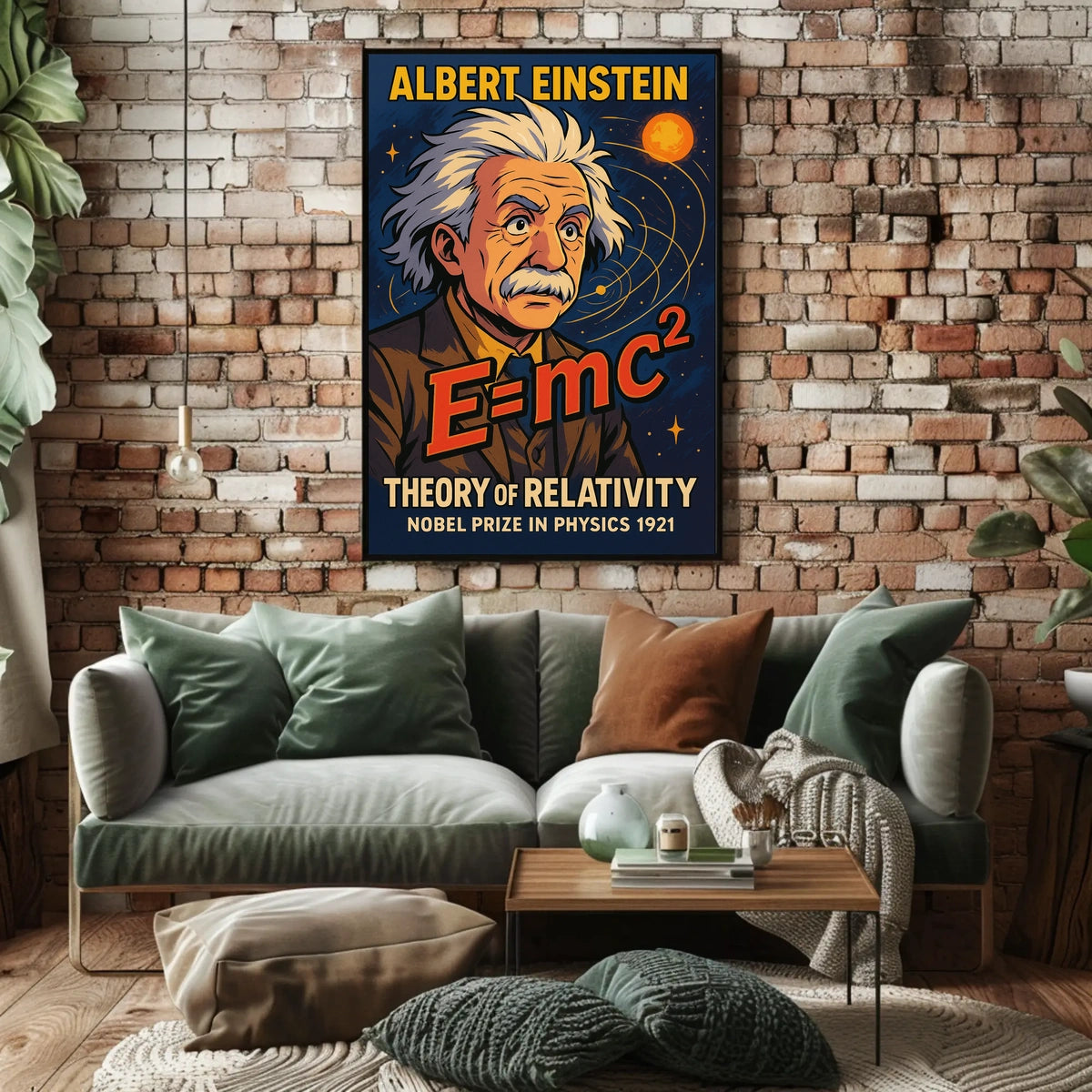 Einstein Relativity Vintage Science Educational Poster