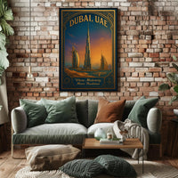 Dubai, UAE Where Modernity Meets Tradition Poster