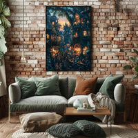 Enchanted Village Market Scene: Fantasy or Mythology Poster PosterGoat