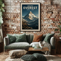 Everest Adventure Vintage Travel Seeker Poster