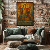 St. Michael Archangel Religious Art Fantasy Mythology Poster