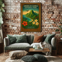 American Samoa National Park Scenic Vista Travel Poster