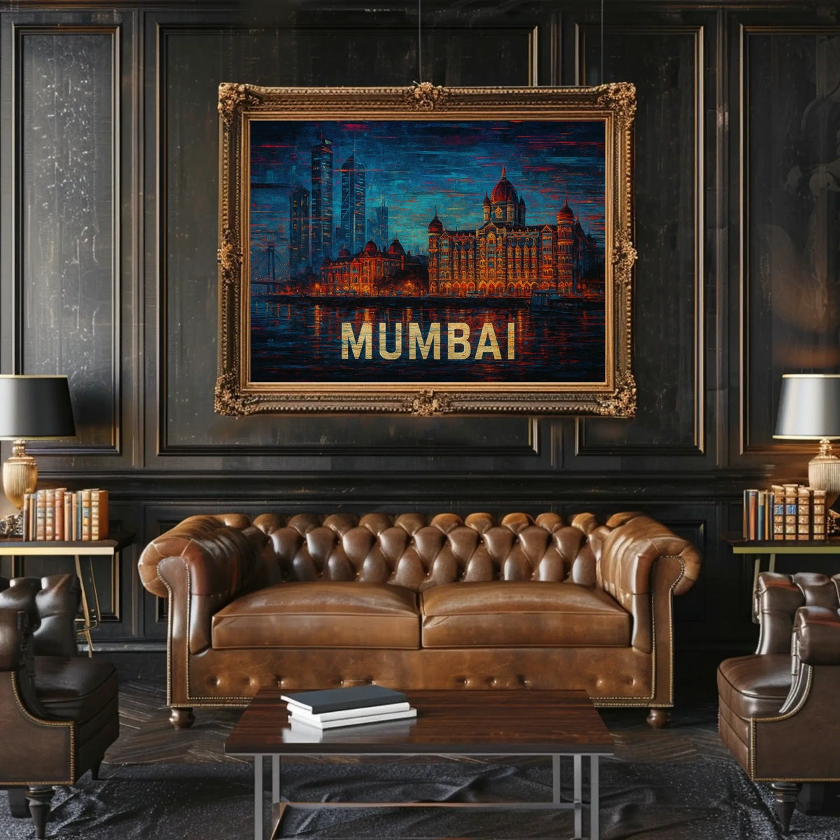 Mumbai Skyline Art Poster