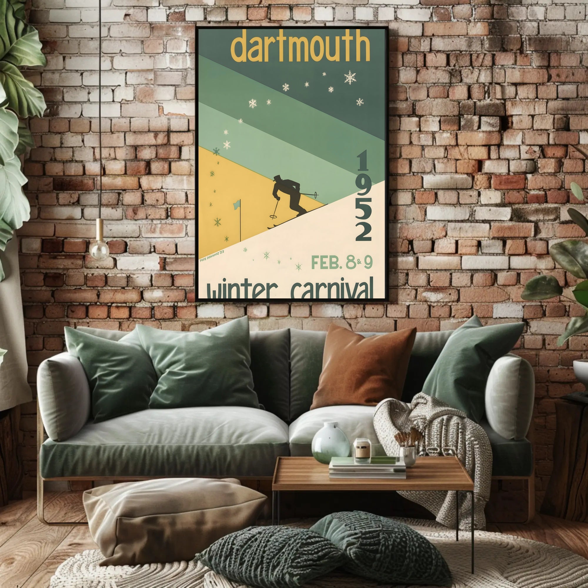 Dartmouth Winter Carnival 1952 Vintage Sports Poster PosterGoat