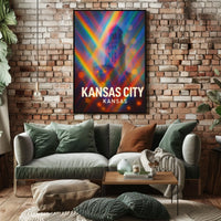 Kansas City Abstract Surrealism Urban Dreamscape Poster