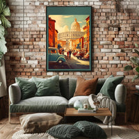 Vintage Italian Street Scene Poster