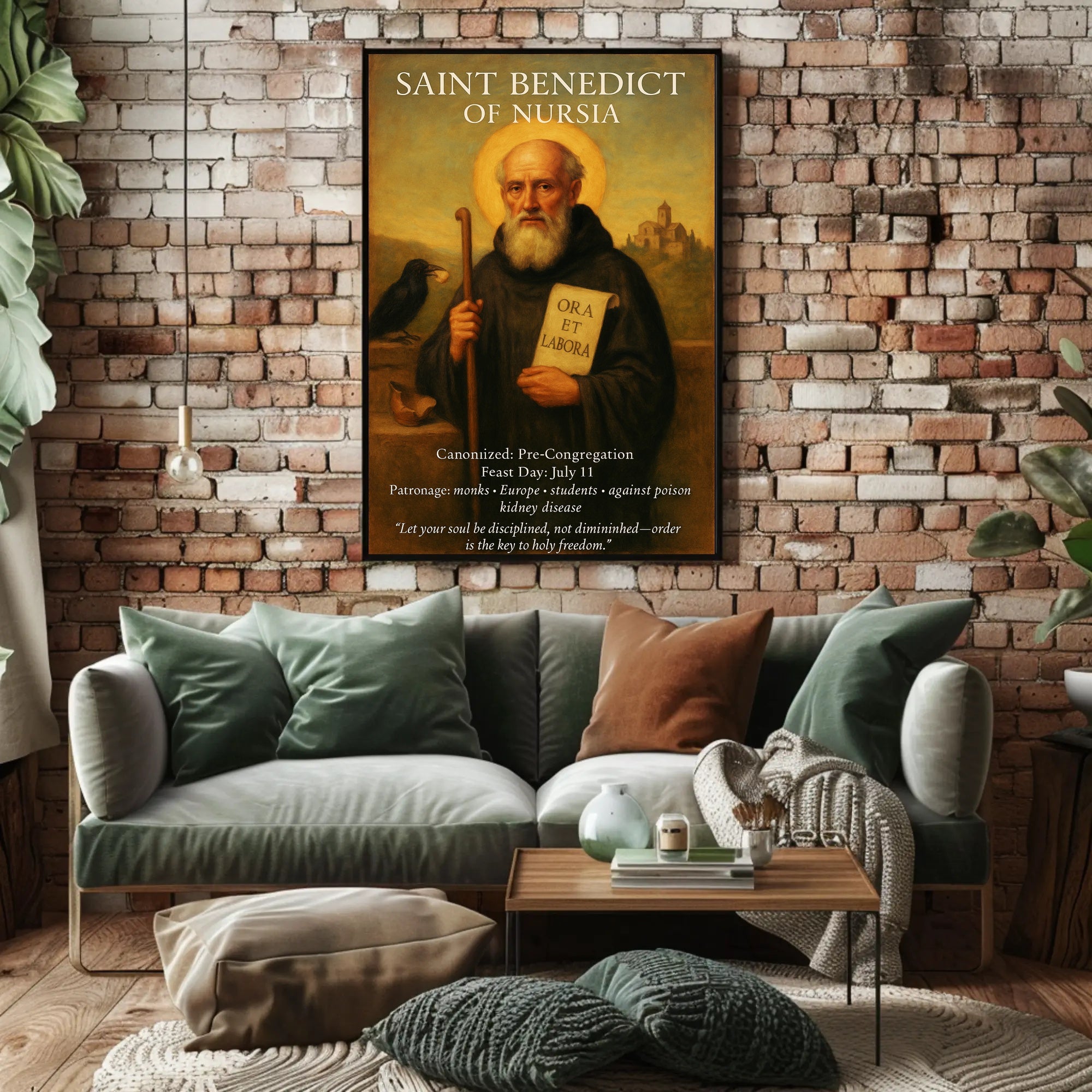 Saint Benedict of Nursia Poster PosterGoat