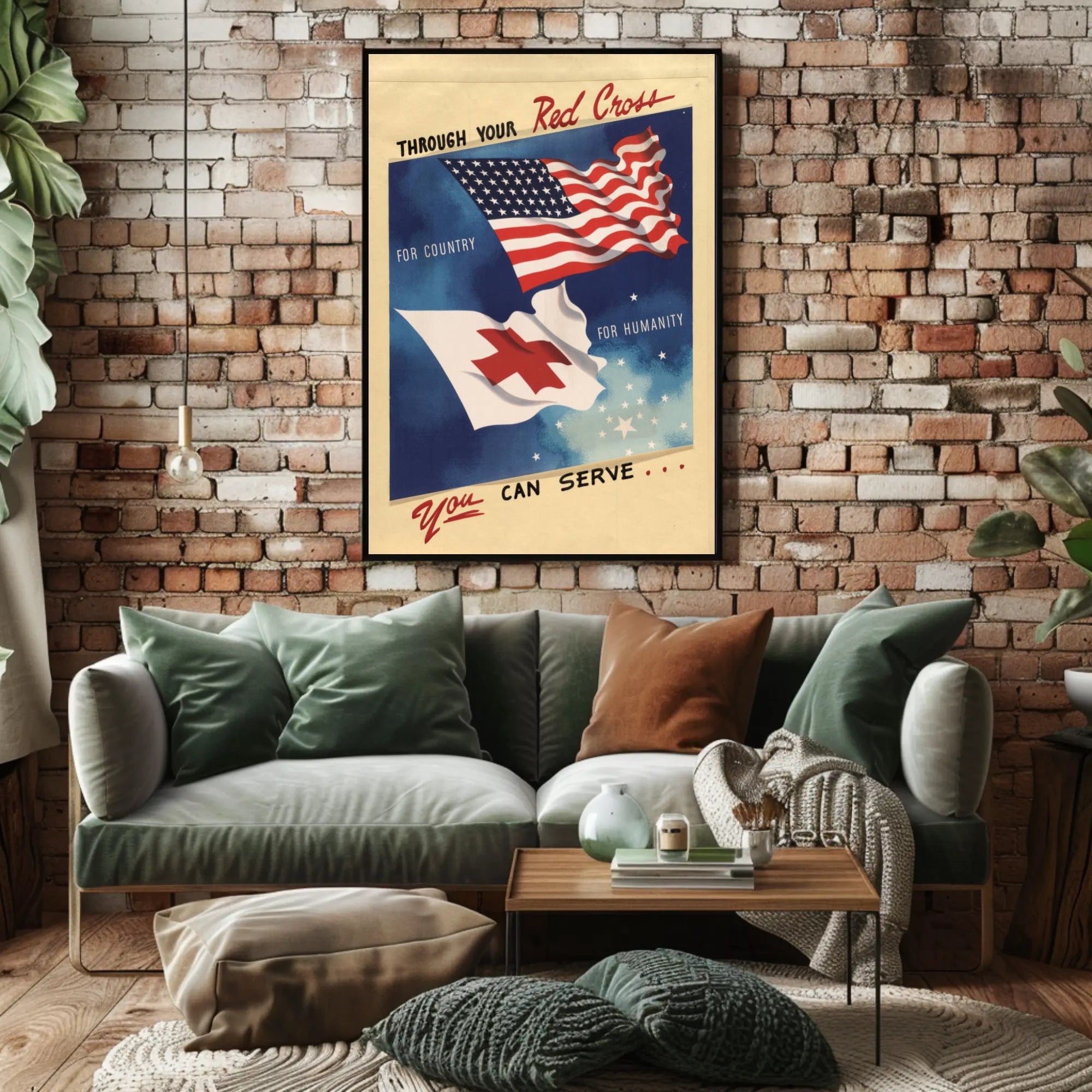 Serve Through the Red Cross Poster PosterGoat