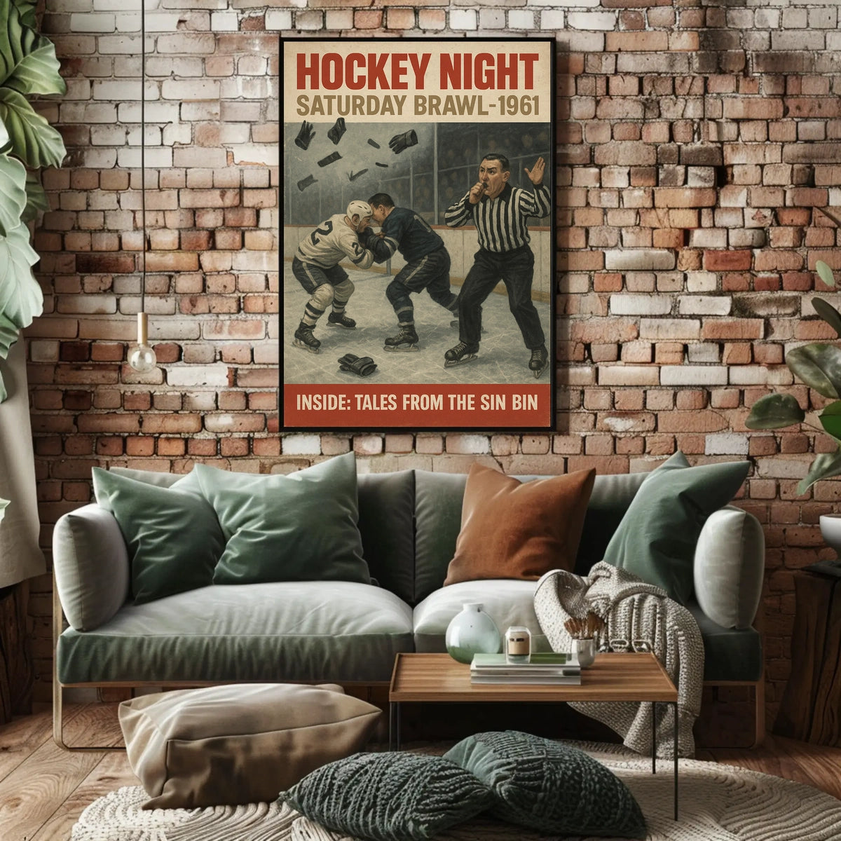 Hockey Night Saturday Brawl 1961 Poster