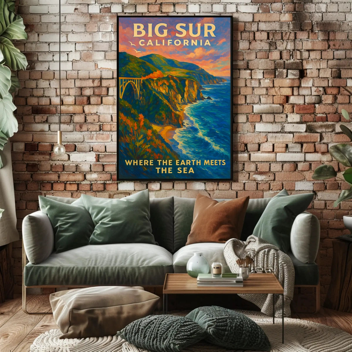 Big Sur Poster Wall Art For Nature Lovers Coastal Serenity