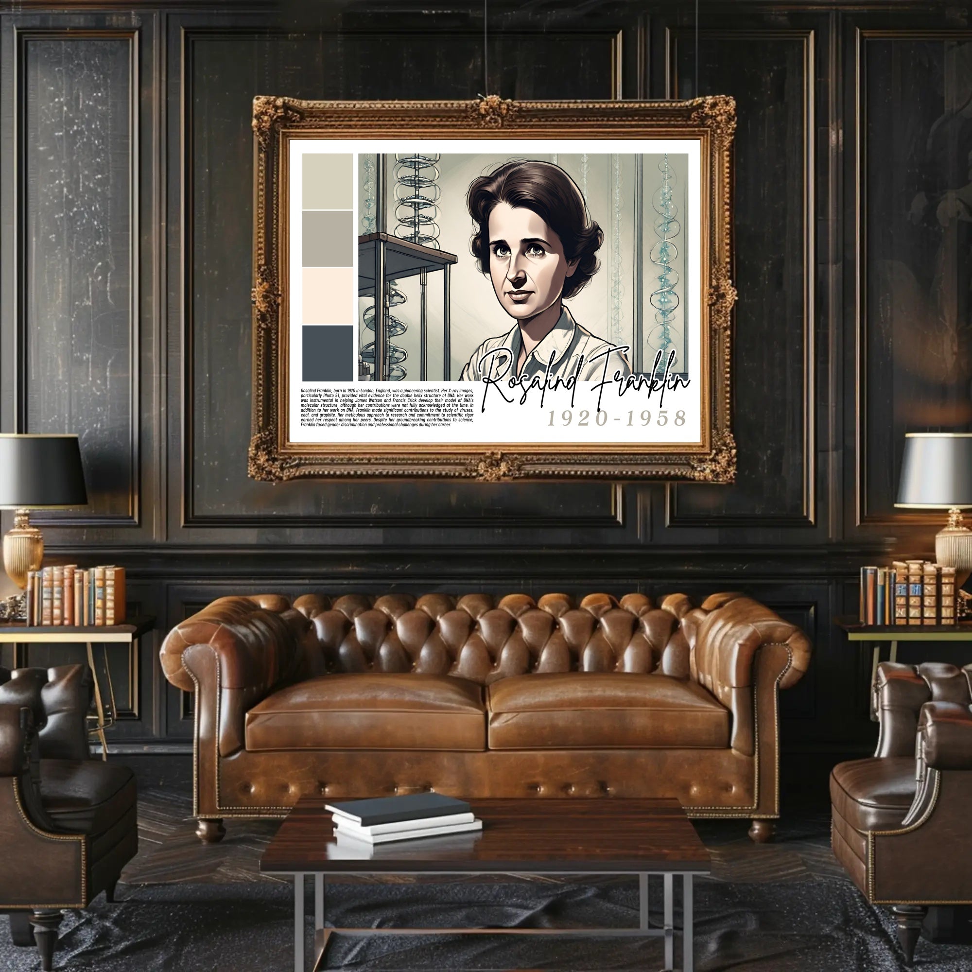 Rosalind Franklin: Pioneer of DNA Research Poster