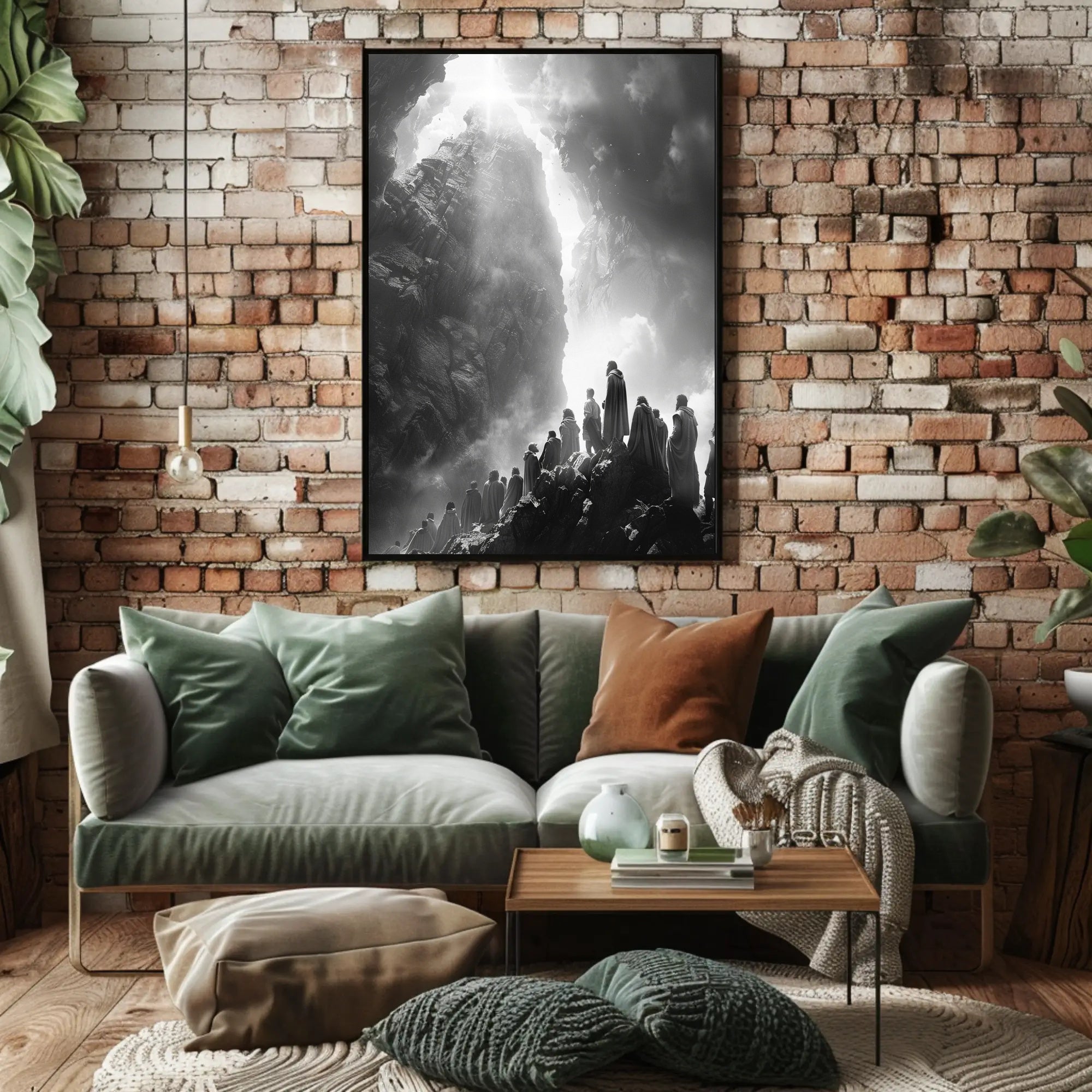 Aurora Lighthouse Seascape: Mystical Nighttime Poster PosterGoat