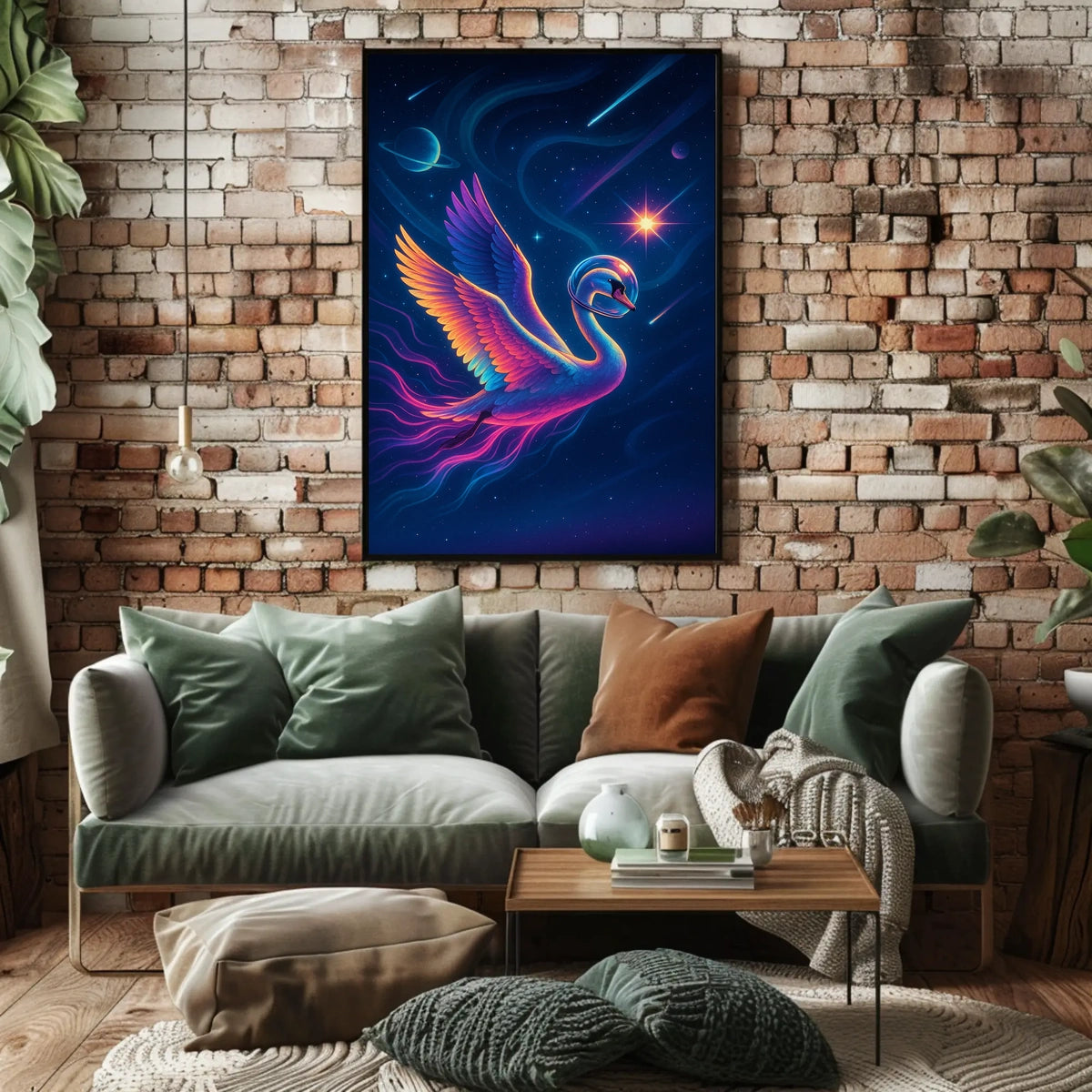 Celestial Swan Odyssey Poster