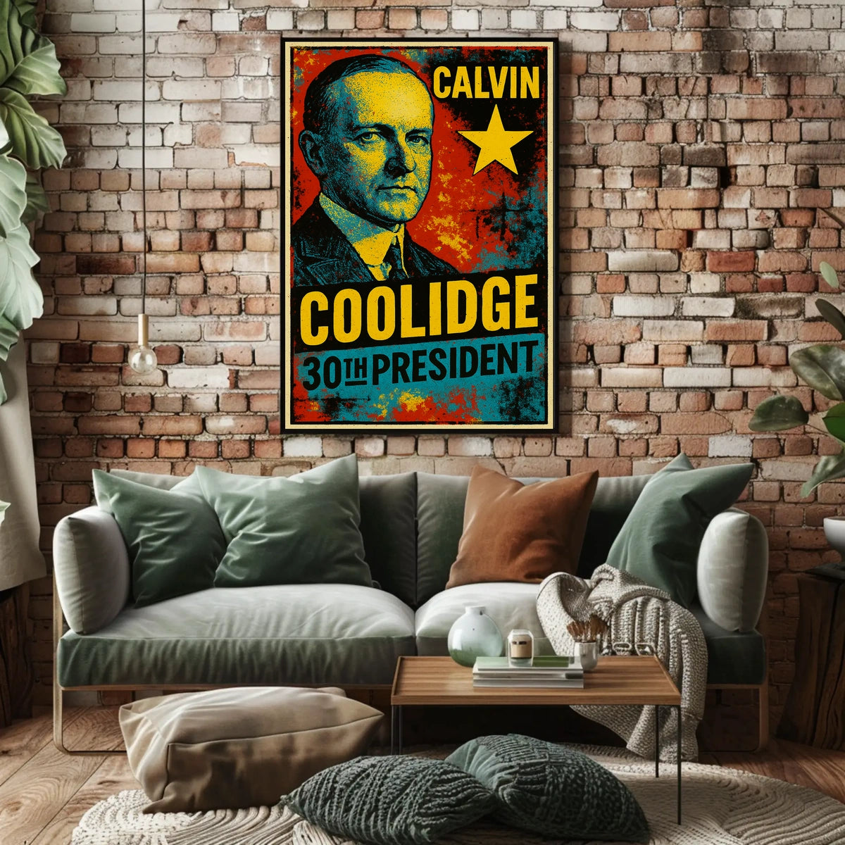 Calvin Coolidge 30th President of the United States Graffiti Pop Art Poster