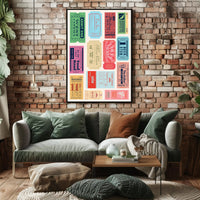 Vintage Nostalgia Ticket Collage: Travel Poster PosterGoat