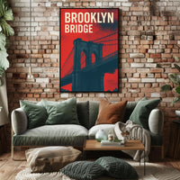 Brooklyn Bridge Urban Elegance: Modern Cityscape Poster